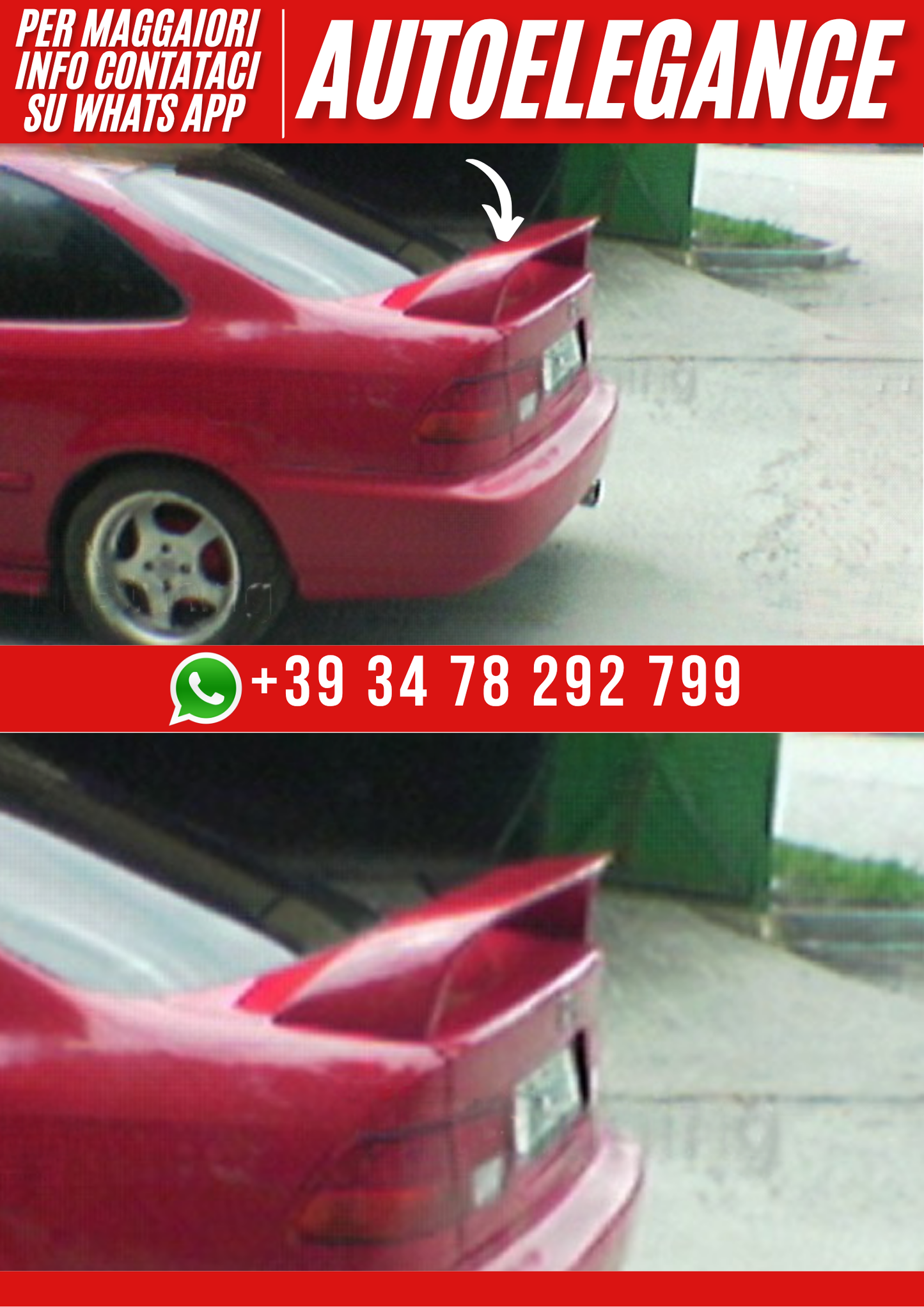 ❤️Spoiler posteriore compatibile con HONDA Civic Coupé 1992–1995❤️