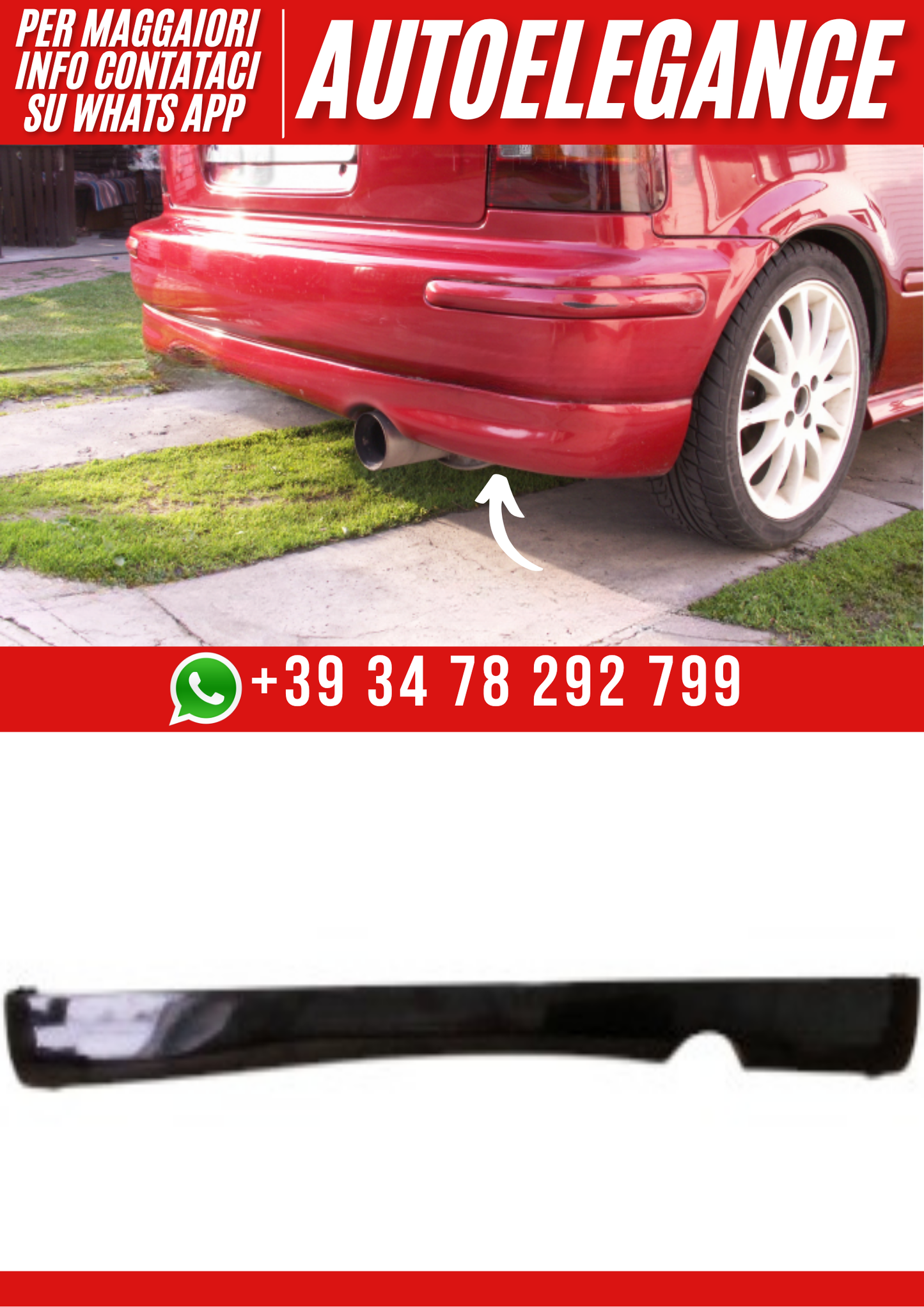❤️Spoiler posteriore compatibile con HONDA Civic 3 porte 1995–2001❤️