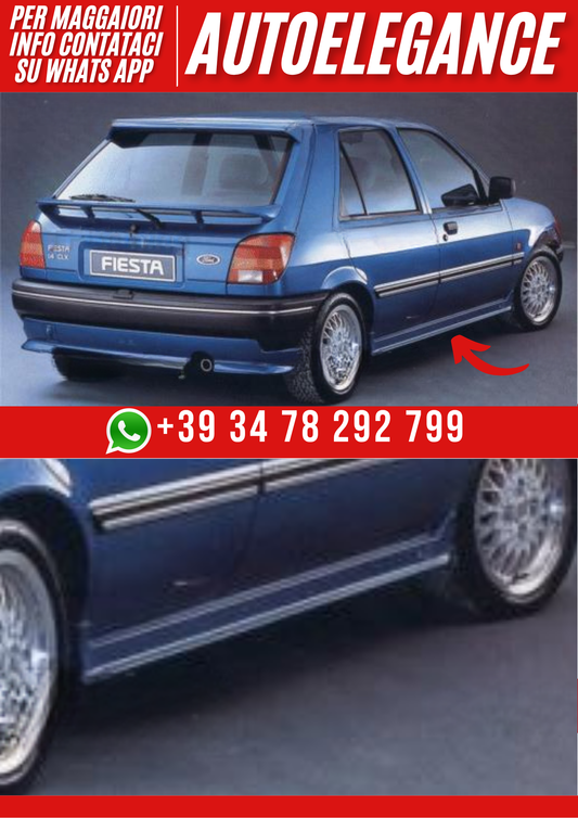 ❤️Minigonne Laterali Compatibili con FORD Fiesta 1989–1995 ❤️