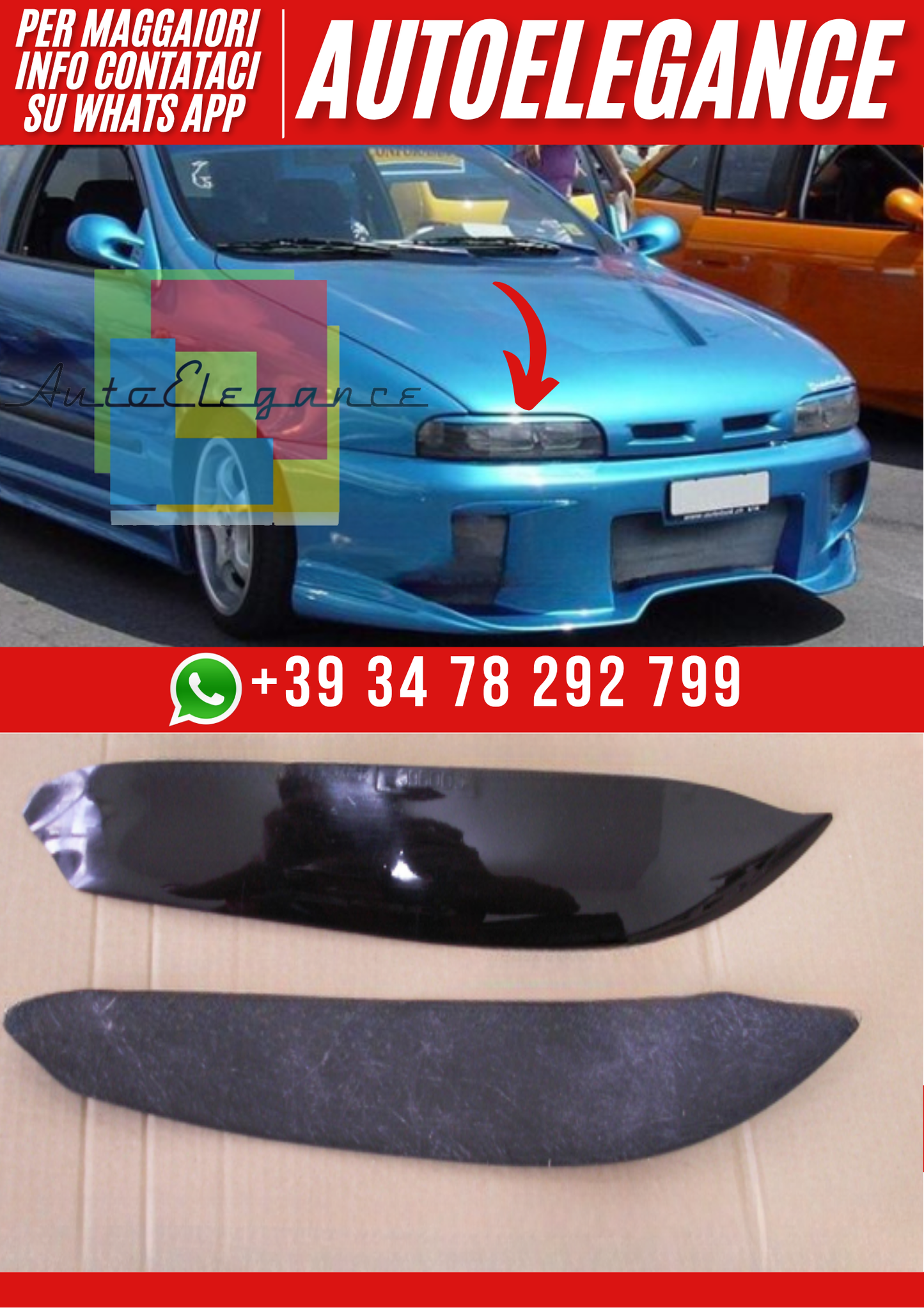 ❤️Palpebre Fari Compatibili con Fiat Bravo / Brava 1995–2001❤️