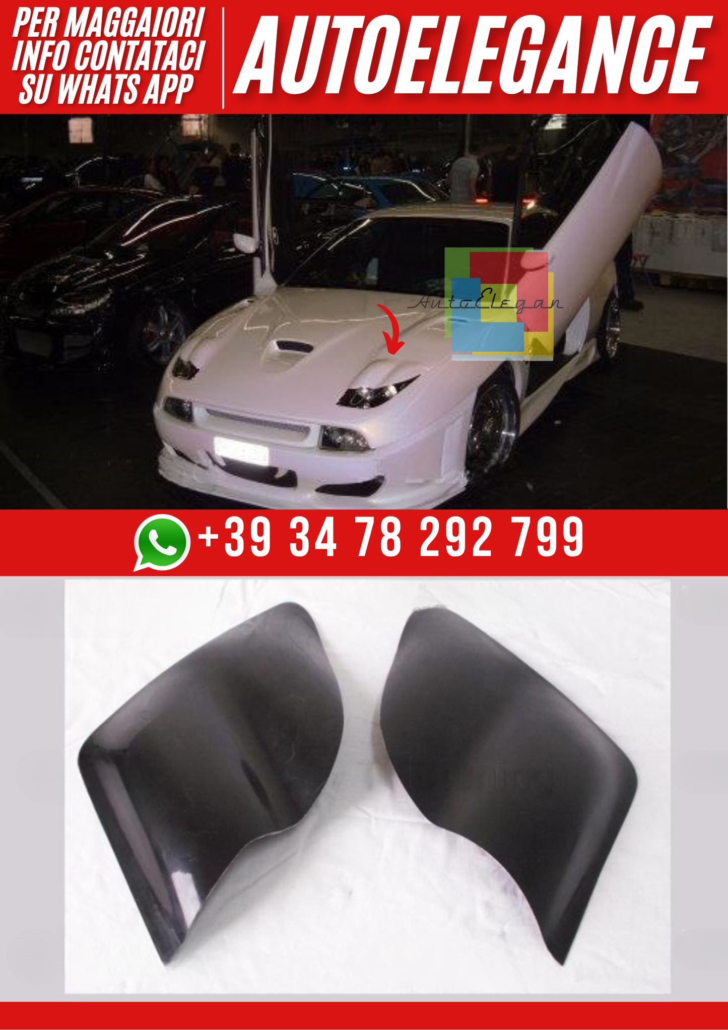 ❤️Palpebre per Fari Compatibili con FIAT Coupé 1993–2000❤️