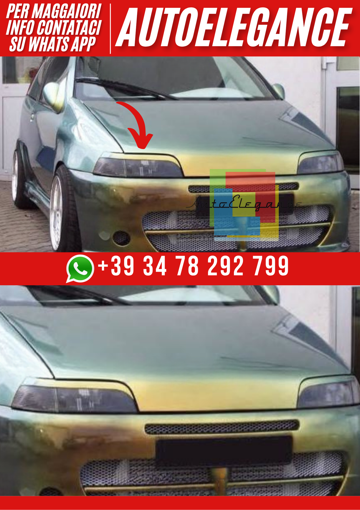 ❤️Palepebre Fari Compatibili con FIAT Punto I 93–99 ❤️