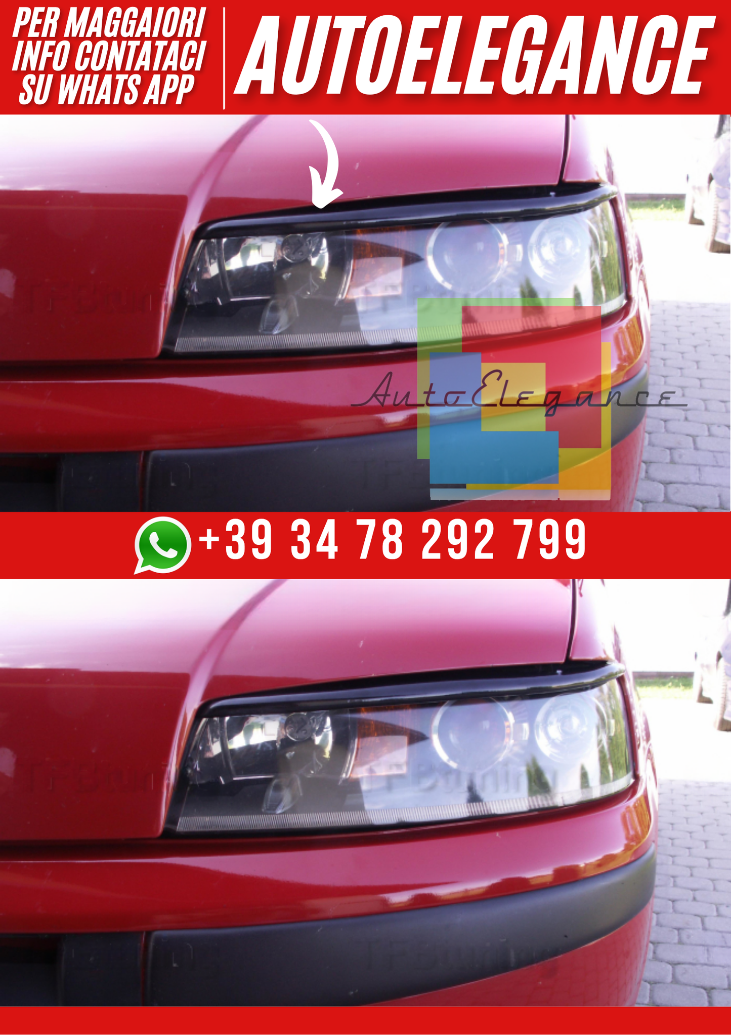 ❤️Palpebre Fari Ver.1 Compatibili con FIAT Punto II 1999–2003❤️