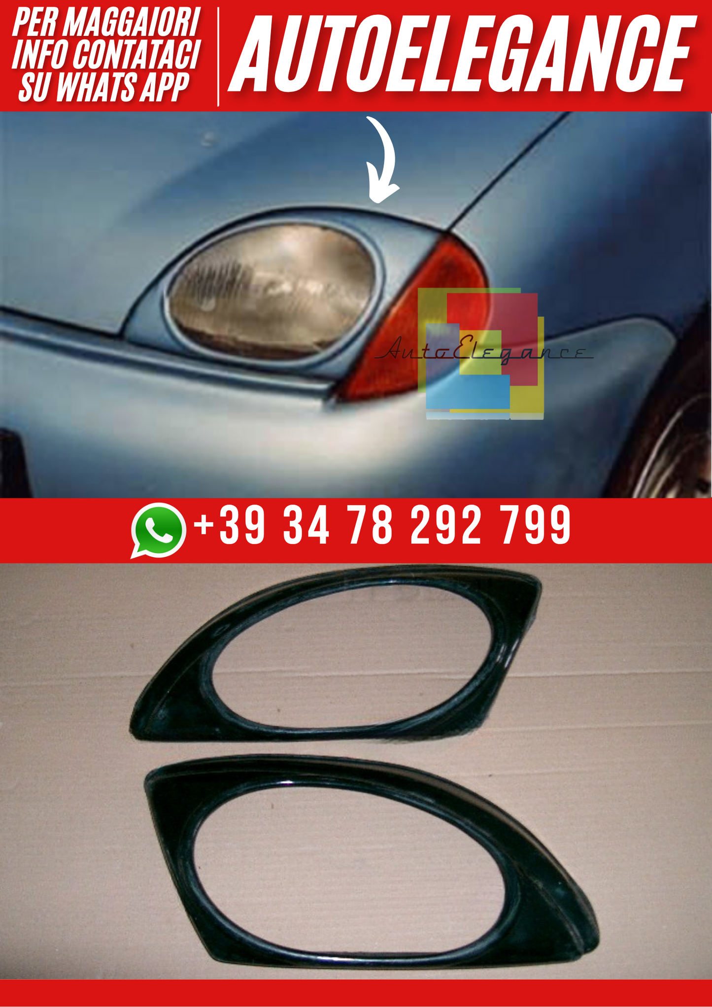 ❤️Coppia Vetri Faro Anteriore Compatibili con FIAT Seicento❤️
