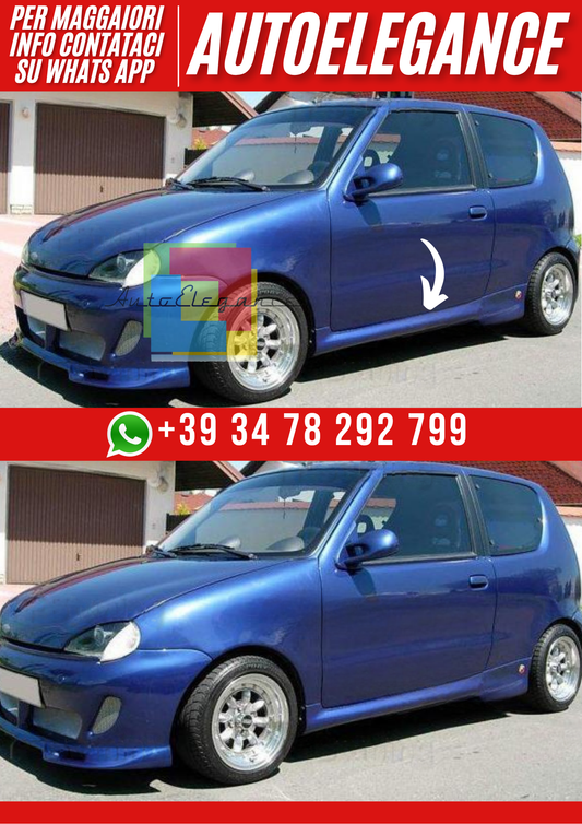 ❤️Minigonne Laterali Spoiler Ver. I Compatibili con FIAT Seicento❤️