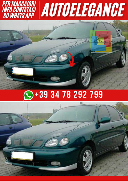 ❤️Spoiler 2 pezzi per paraurti anteriore compatibile con DAEWOO FSO Lanos❤️