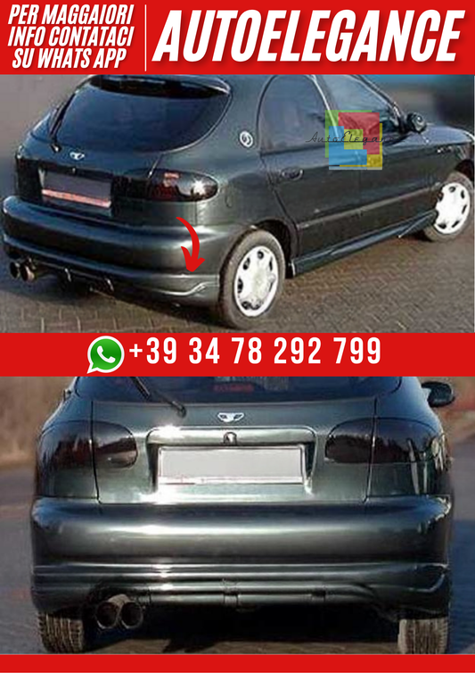 ❤️Spoiler paraurti posteriore compatibile con DAEWOO FSO Lanos HB (hatchback)❤️