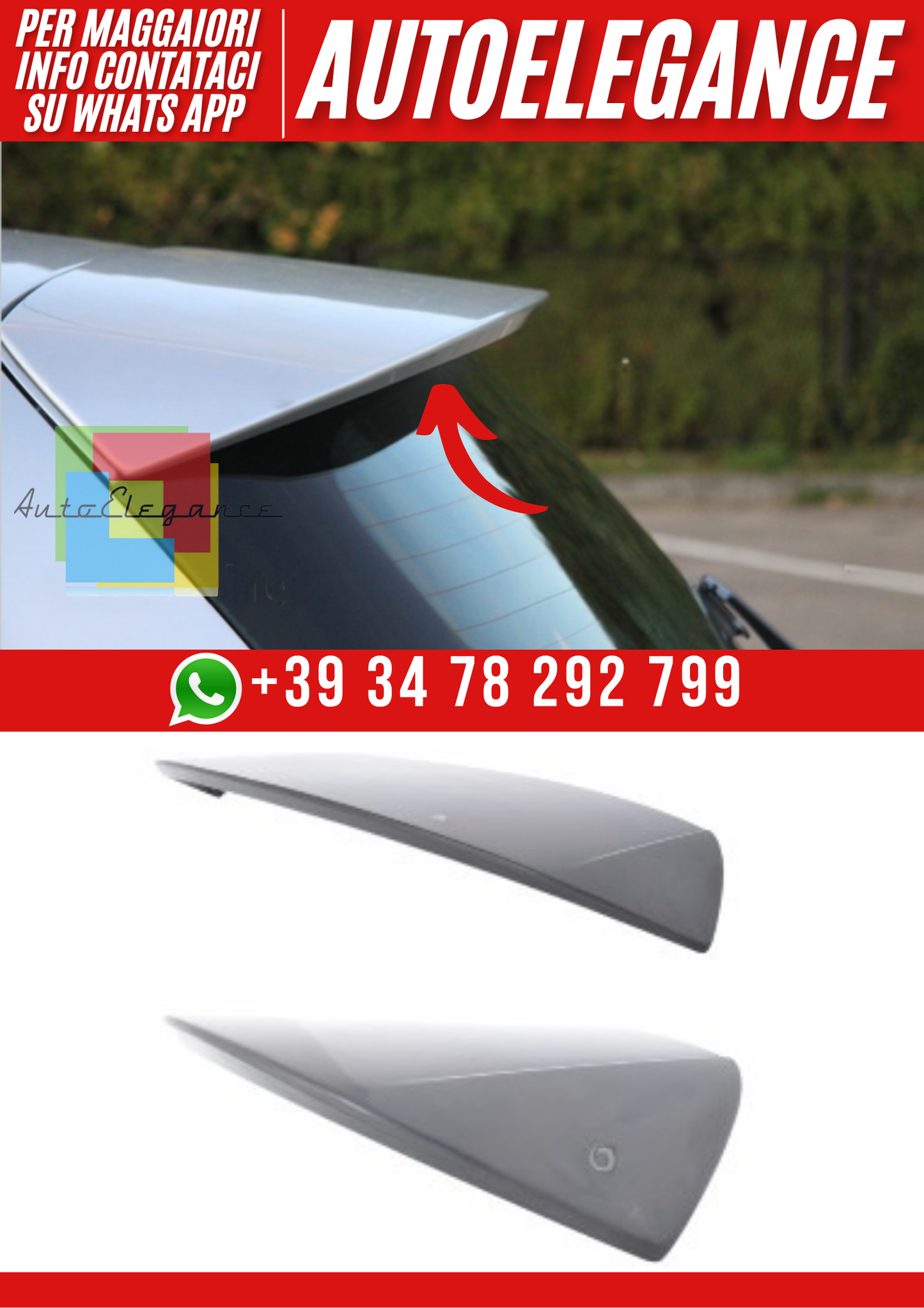 ❤️Spoiler posteriore compatibile con BMW Serie 1 E81 / E87 3/5 porte ver.2❤️