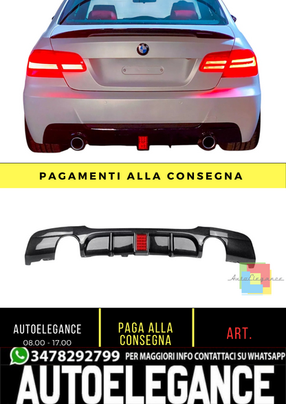 💕 Diffusore Posteriore Carbonio + LED per BMW E92/E93 M Sport Stile 335i 💕