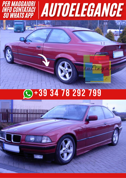 ❤️Minigonne Laterali M-Stile compatibili con BMW Serie 3 E36 Coupe (1990–1999)❤️