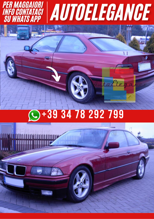 ❤️Minigonne Laterali M-Stile compatibili con BMW Serie 3 E36 Coupe (1990–1999)❤️