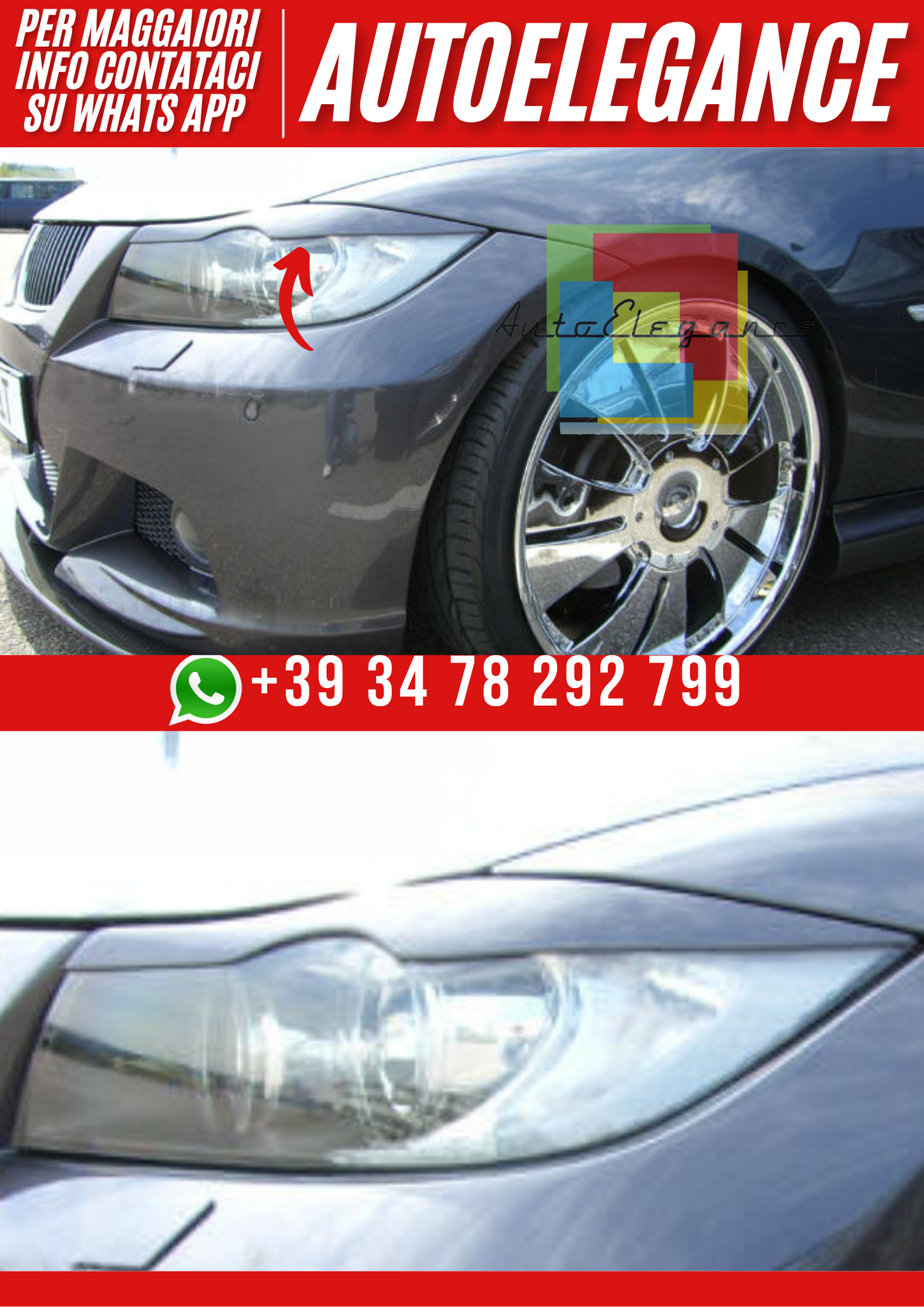 ❤️Palpebre Fari Compatibili con BMW E90 E91 2005–2012❤️