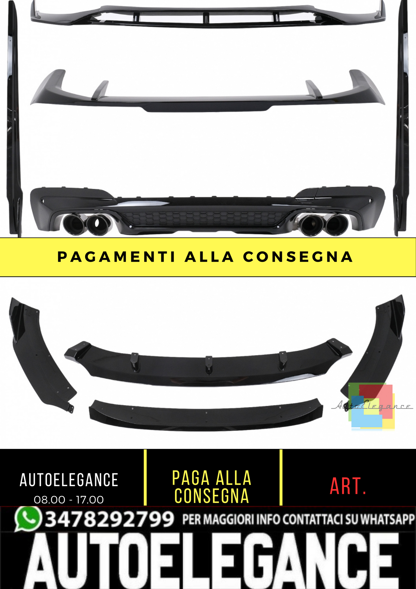 Kit carrozzeria aerodinamico adatto per BMW X3 G01 M-Tech (2018-2020)