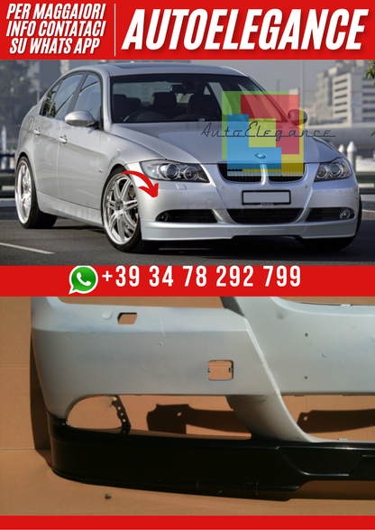 ❤️Spoiler Anteriore Compatibile con BMW E90 E91 2005–2008 Berlina Touring❤️