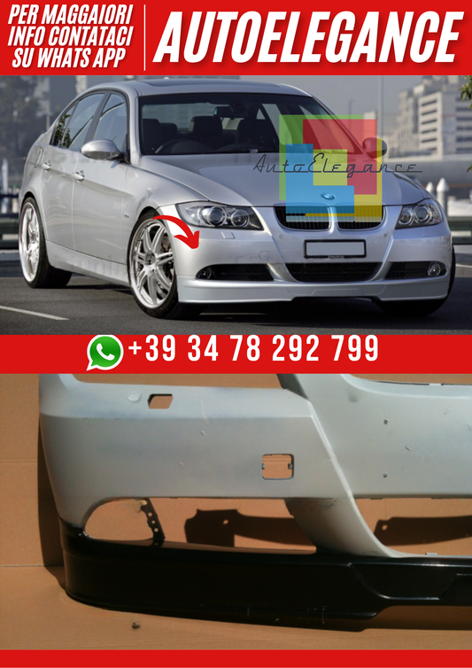 ❤️Spoiler Anteriore Compatibile con BMW E90 E91 2005–2008 Berlina Touring❤️