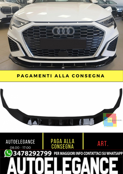 Labbro spoiler paraurti anteriore adatto per Audi A3 8Y S-Line S3 (2020-2024)