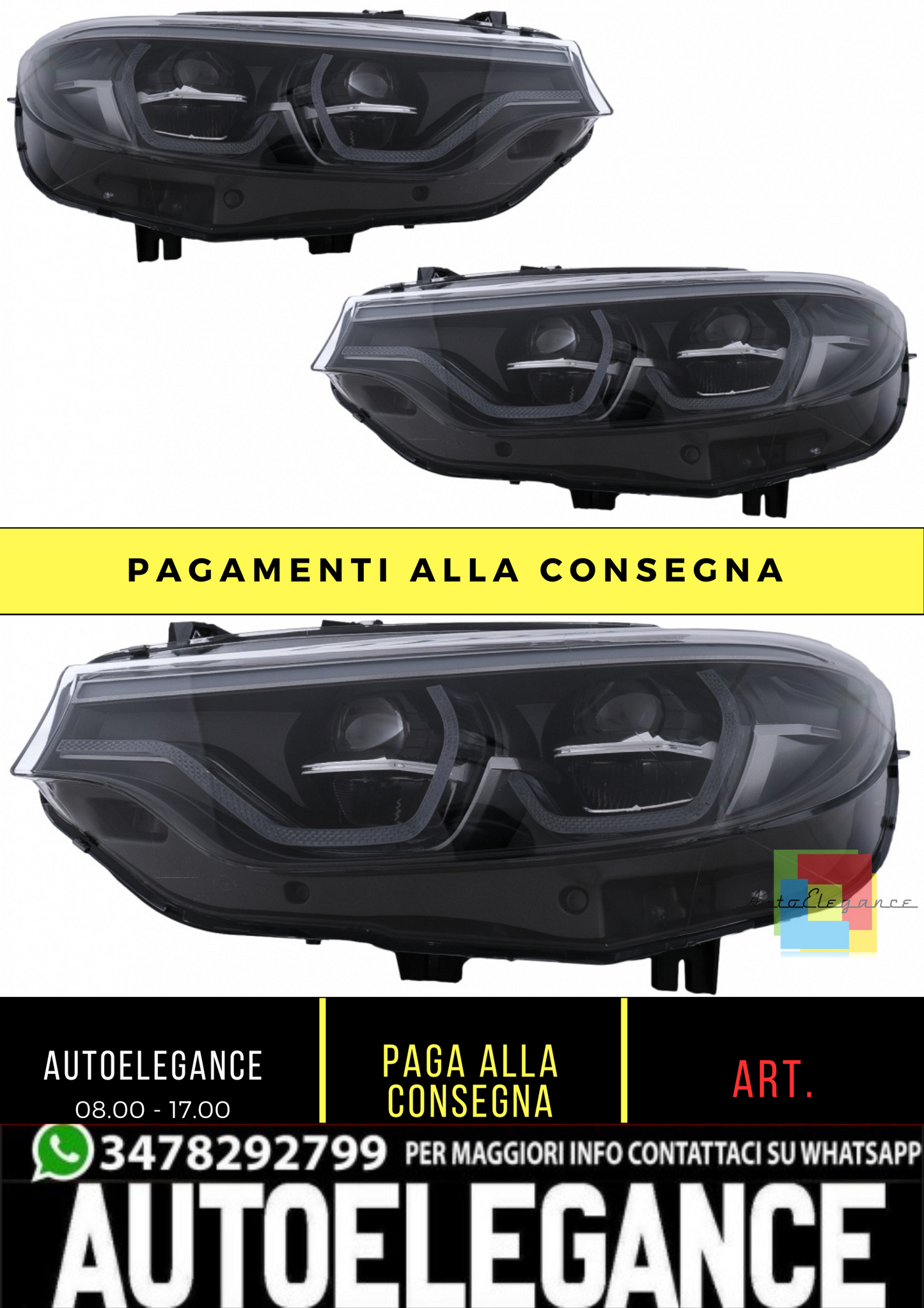 💕 Fari anteriori a LED adatti per BMW Serie 4 F32 F33 F36 (2013-2019) 💕