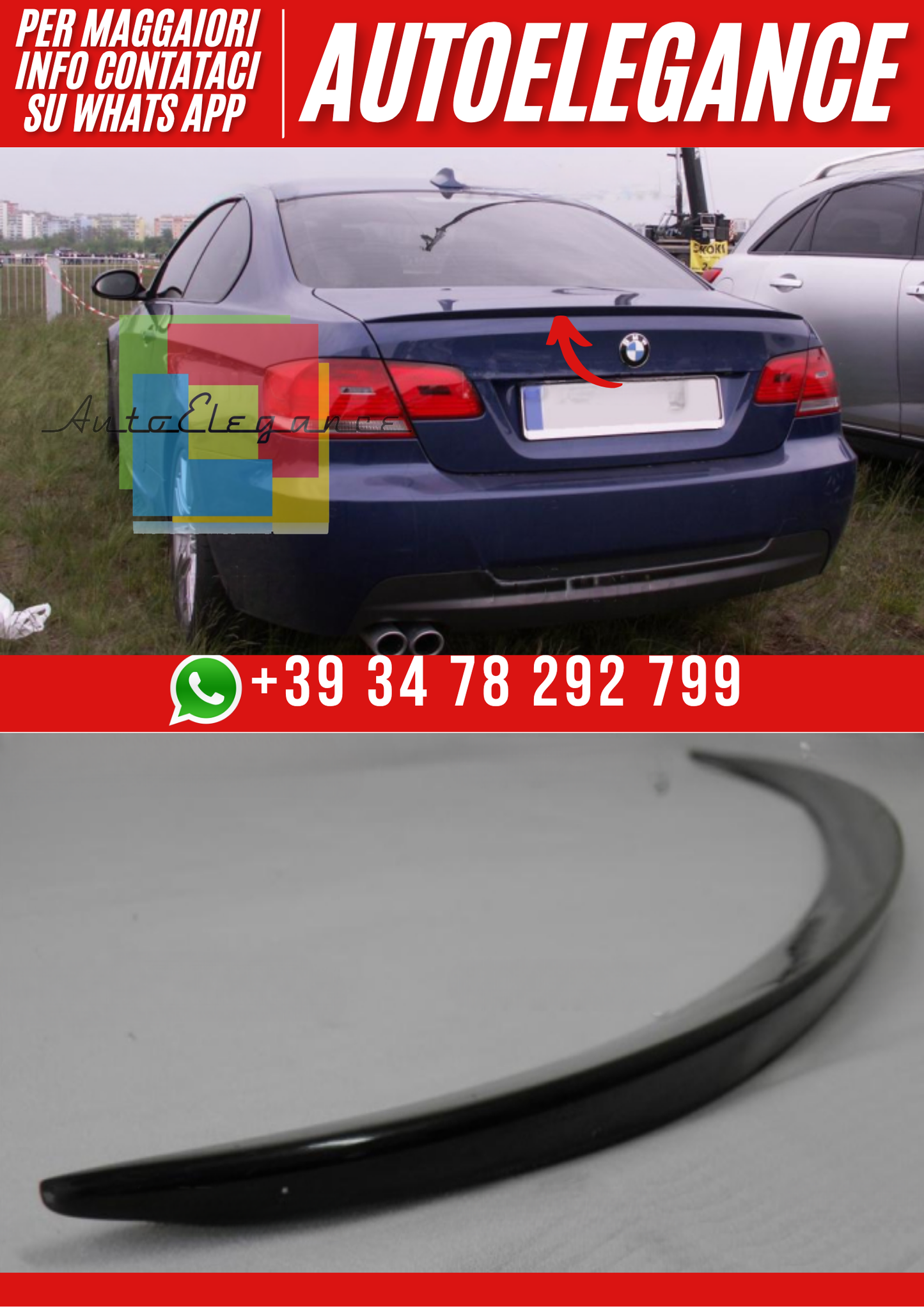❤️Spoiler Posteriore  Compatibile con BMW E92 Coupé (2006–2013) Ver I❤️