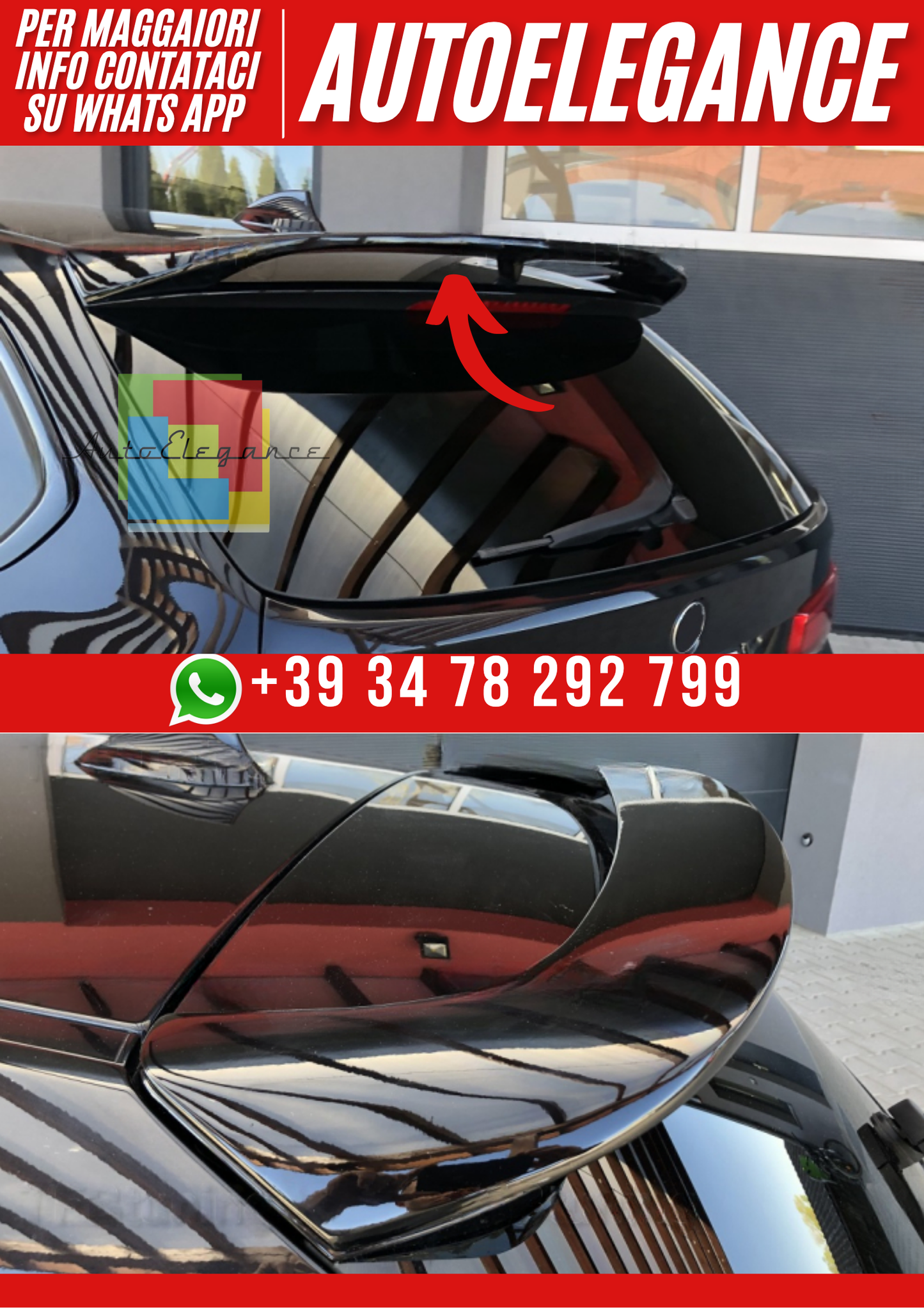 ❤️Spoiler Estensione Copertura per BMW Serie 3 F31 Touring (2012–2019)❤️