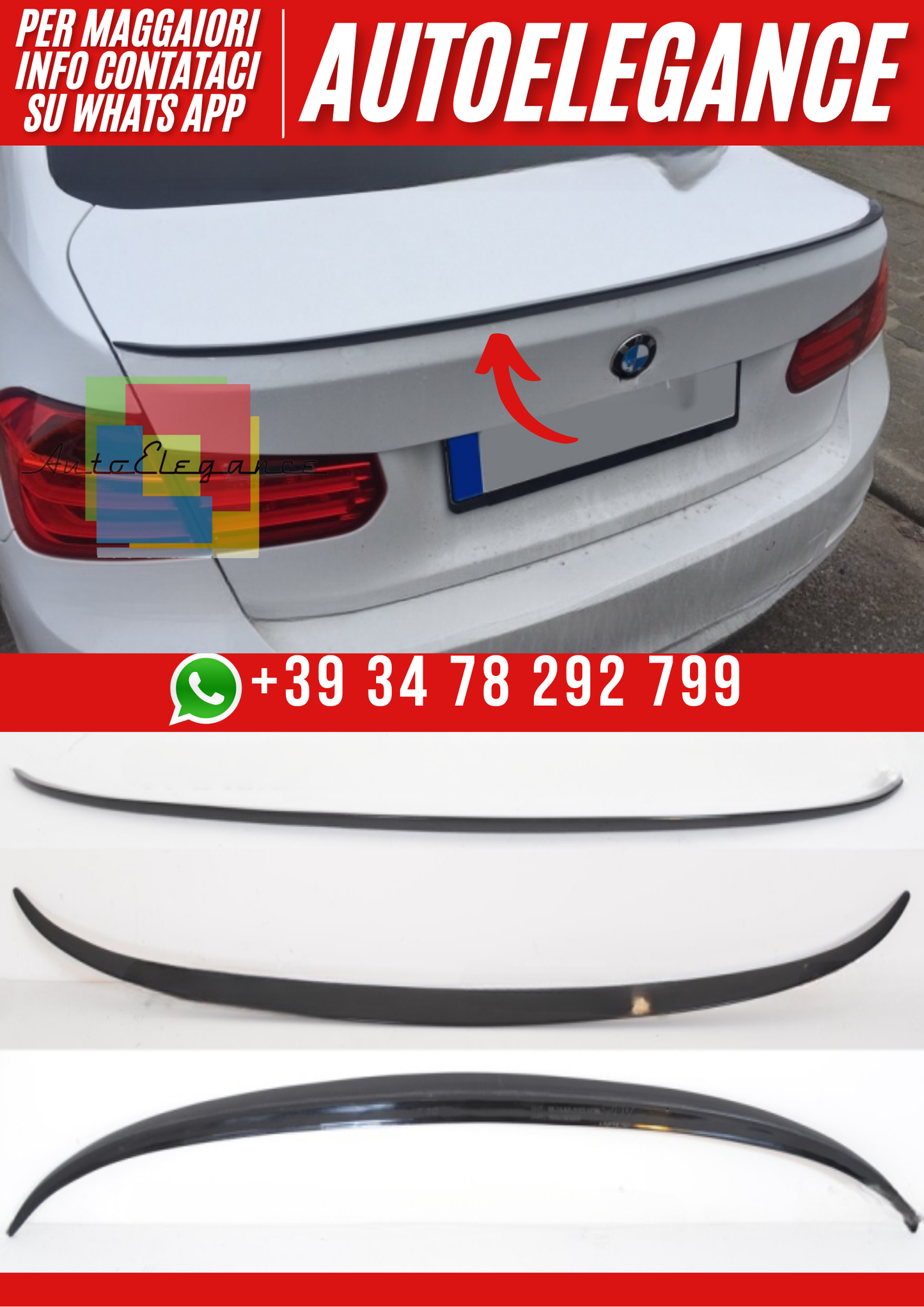 ❤️Spoiler Posteriore BMW Serie 3 F30 M-Pack (Versione 1)❤️