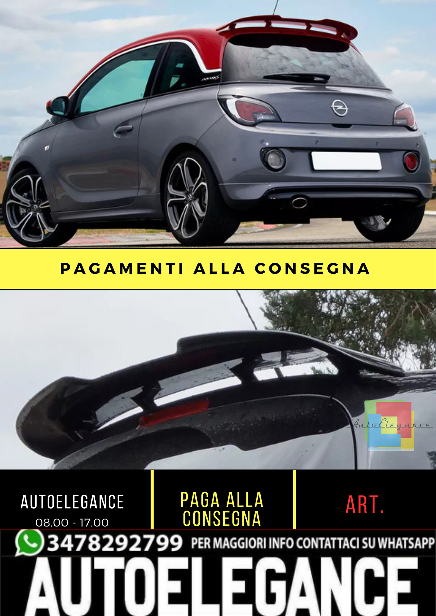 🔥 SPOILER ADATTO PER OPEL ADAM 🔥