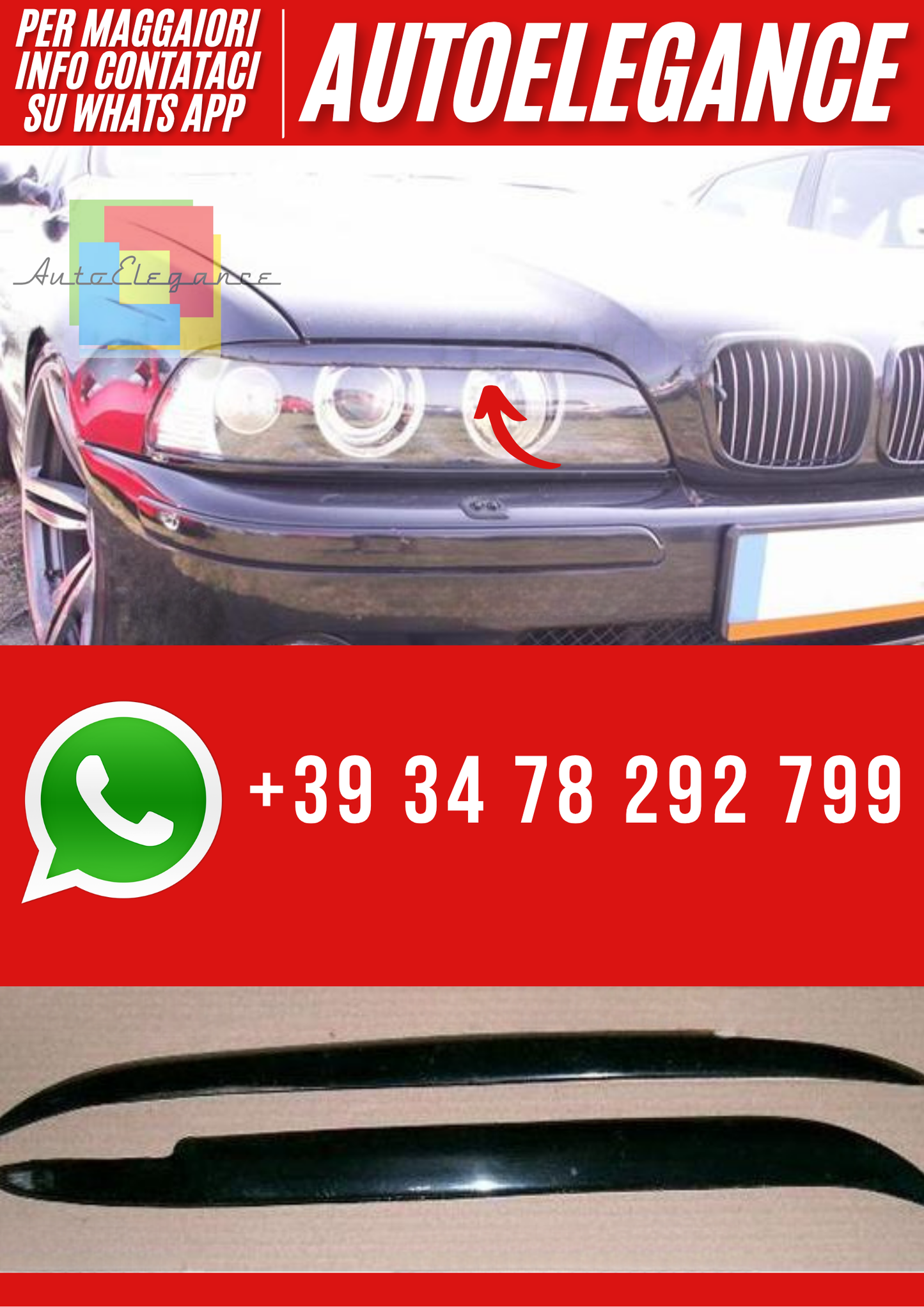 ❤️Palpebre  Fari per  BMW Serie 5 E39  (1995–2003)❤️