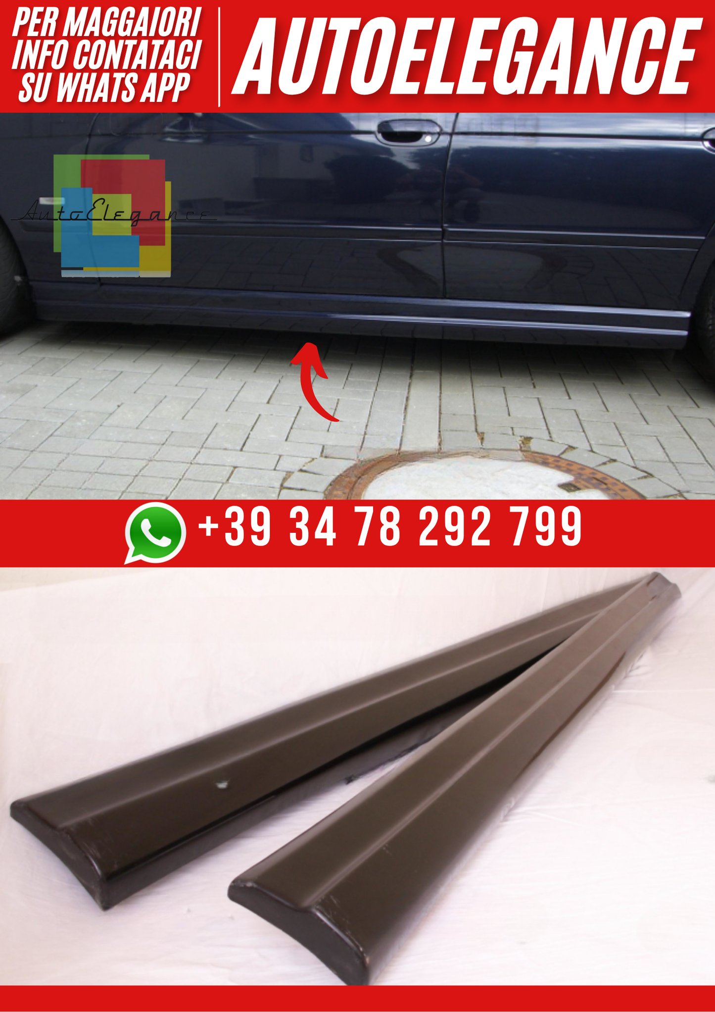 ❤️ Minigonne Laterali Spoiler per BMW Serie 5 E39 (1995–2003)❤️