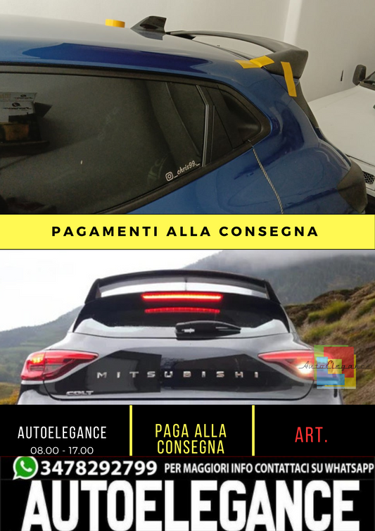 ⭐ Spoiler sul tetto ADATTO PER Mitsubishi Colt 2023- / Renault Clio Mk5 2019- ⭐