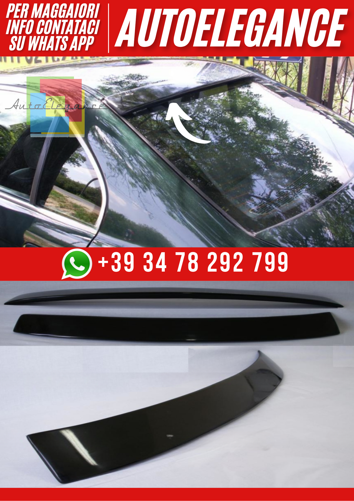 ❤️Spoiler Posteriore per Tetto BMW Serie 5 E39 Berlina (1995–2003)❤️