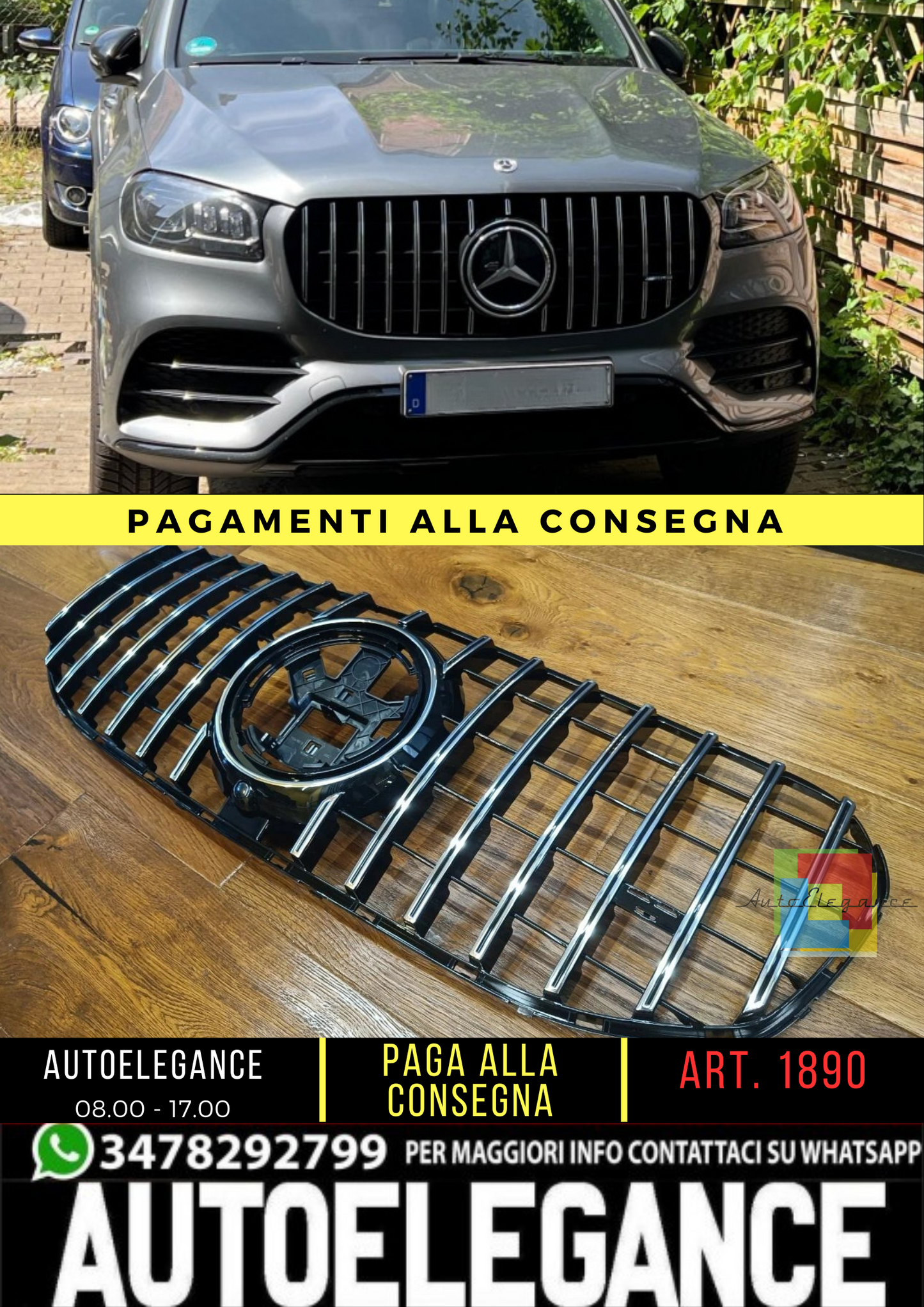 ✨Griglia sportiva adatto per Mercedes X167 GLS in PANAMERICANA AMG GT 2019-2023✨