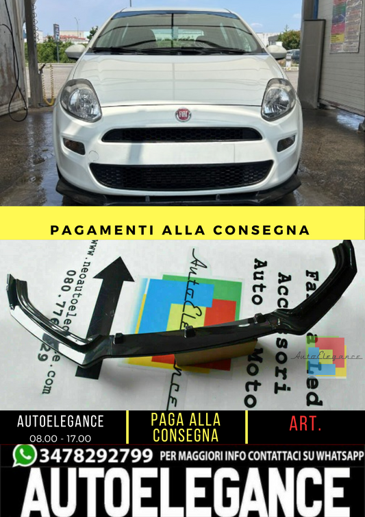 😍 FIAT GRANDE PUNTO/ PUNTO EVO SPLITTER SOTTO PARAURTI ANTERIORE ABS 😍