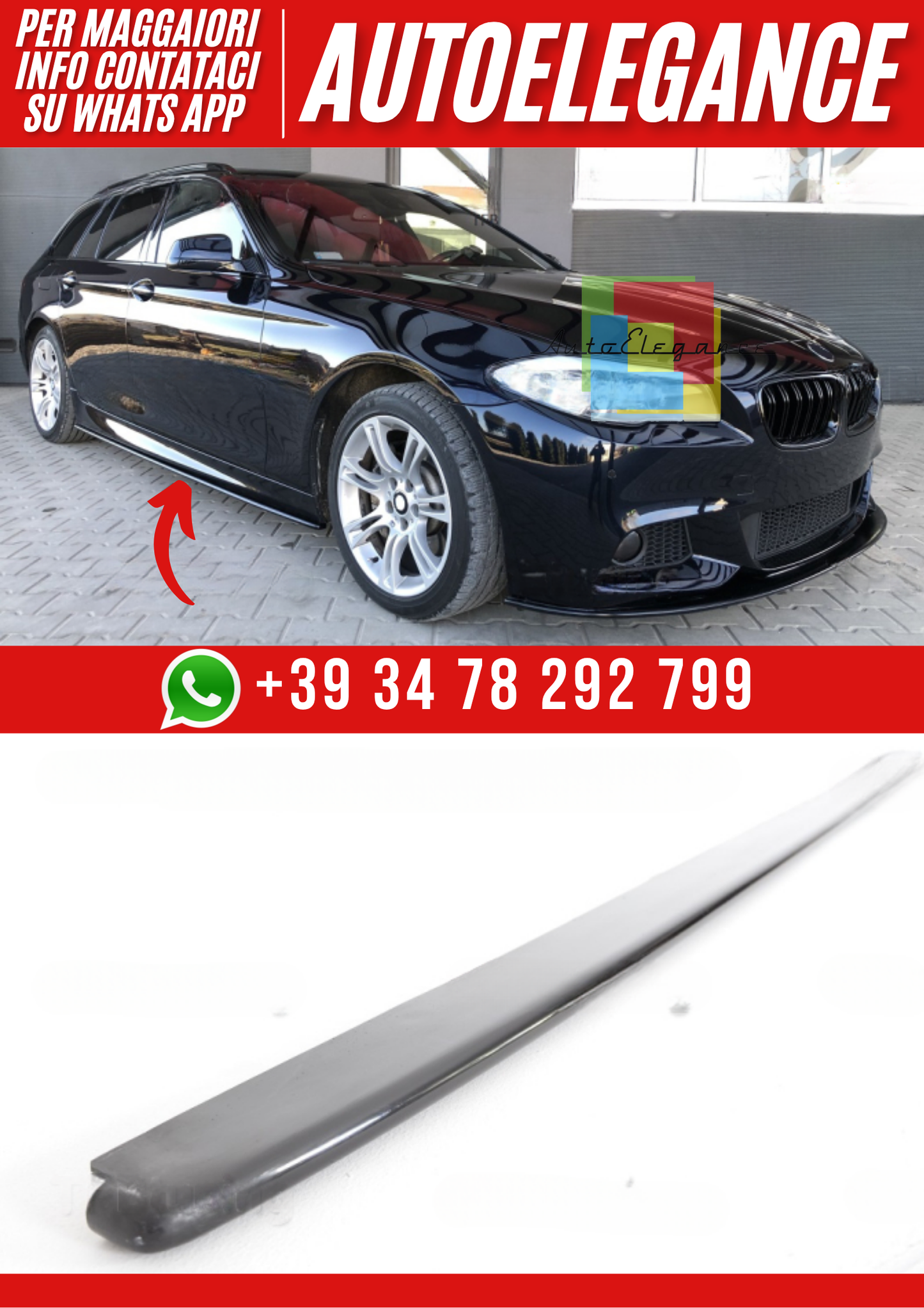 ❤️Sotto Minigonne  Compatibili con BMW Serie 5 F10 F11 M-Pack ❤️