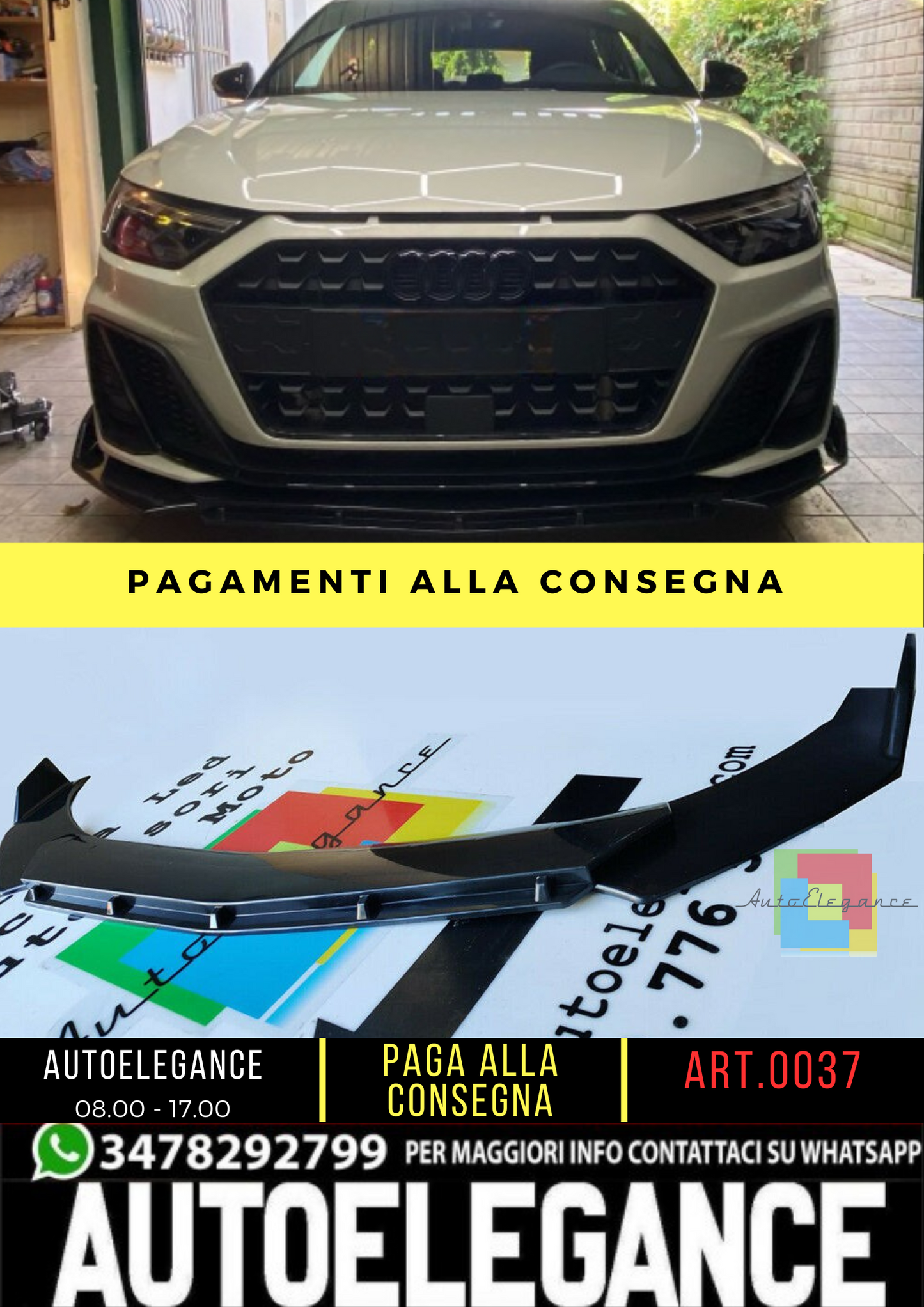 💕 Splitter adatto per AUDI A1 GB 2020+ 3 pezzi 💕