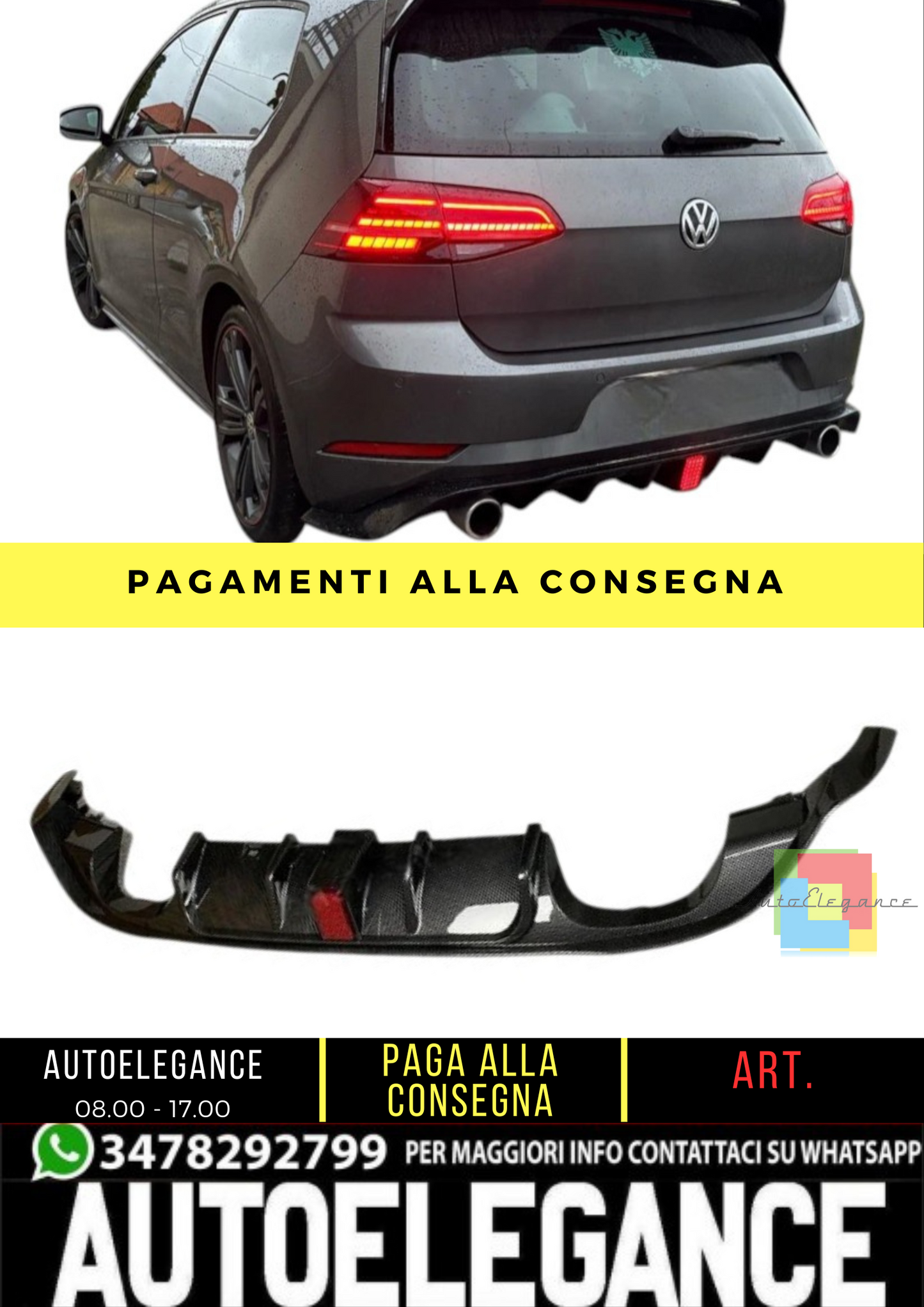 💕 Diffusore adatto per VW Golf MK 7.5 💕