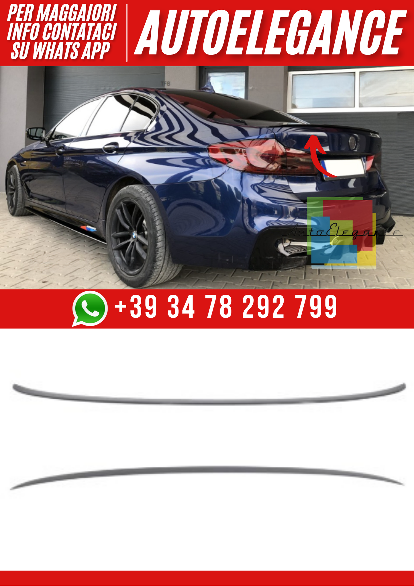 ❤️Spoiler Portellone Compatibile con BMW Serie 5 G30 (2017–2023 v2 ❤️