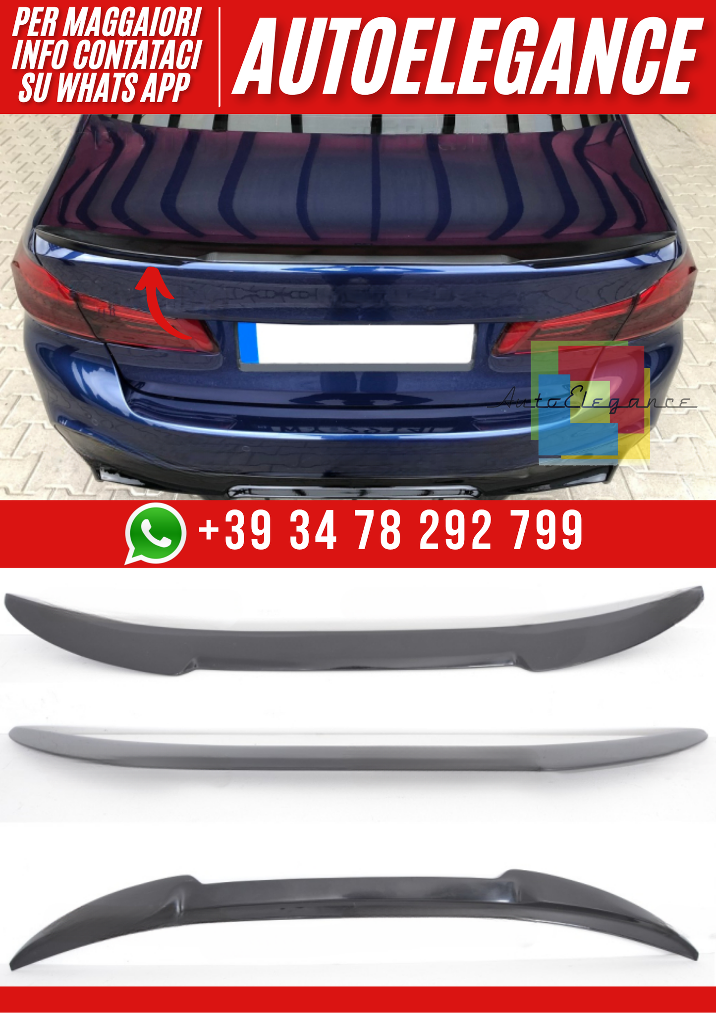 ❤️Spoiler Portellone Compatibile con BMW Serie 5 G30 (2017–2023 V1 ❤️