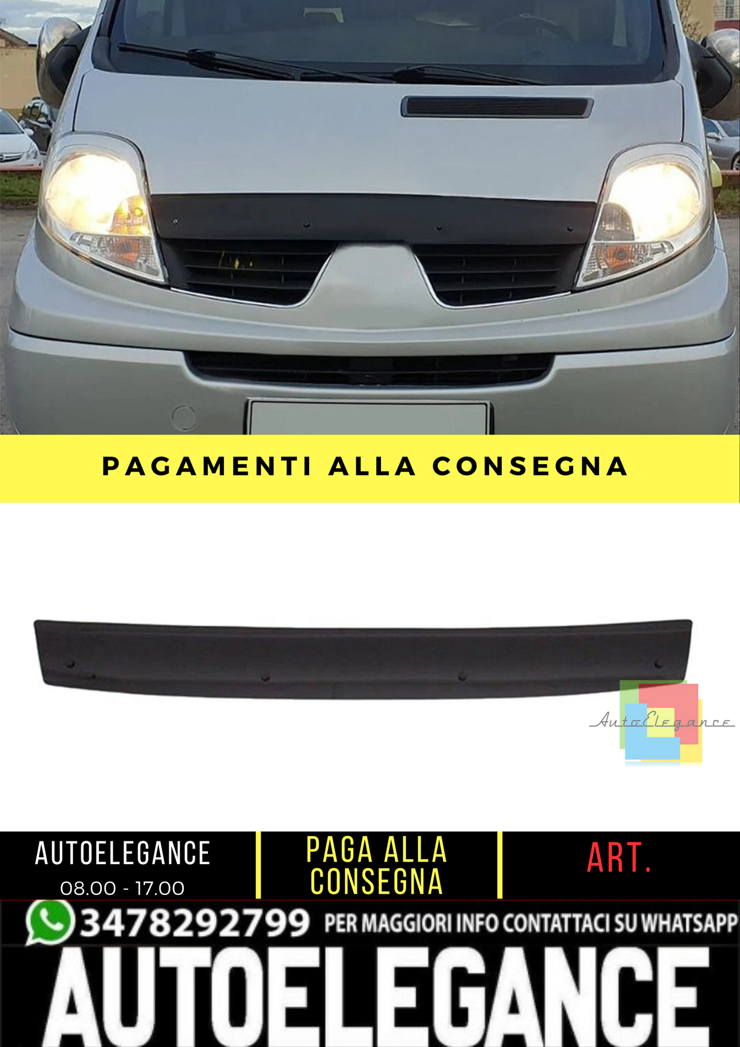 🔥 Protezione cofano adatto per RENAULT Traffic III X83 dal 2001 al 2014 🔥