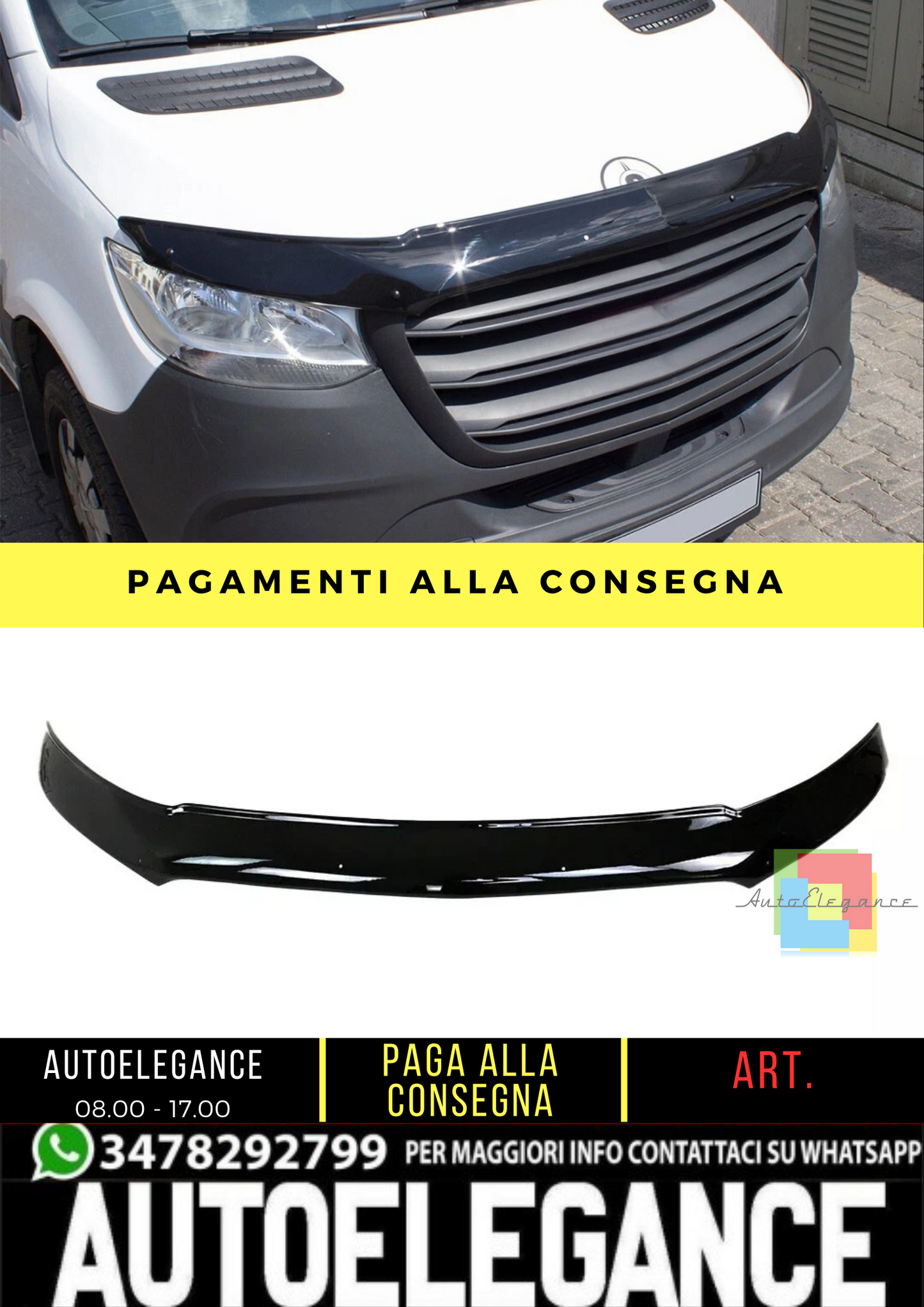 🔥 Protezione cofano adatto per MERCEDES Sprinter W907 dal 2018 🔥