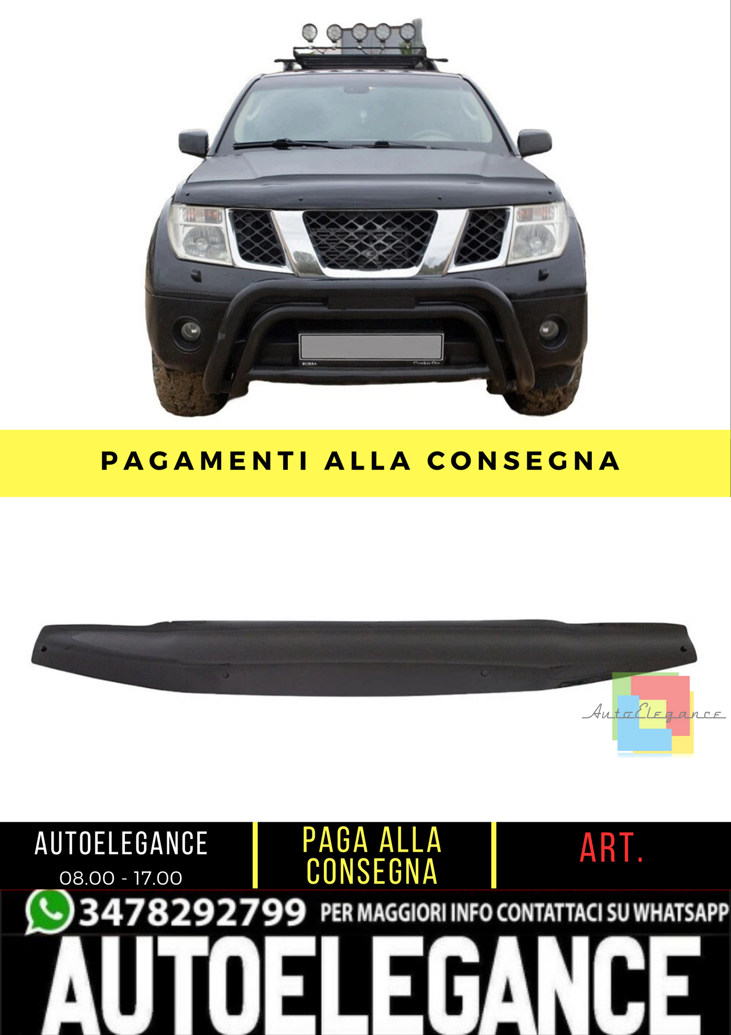 🔥 Protezione cofano adatto per Nissan Navara D40 dal 2005 al 2010 🔥