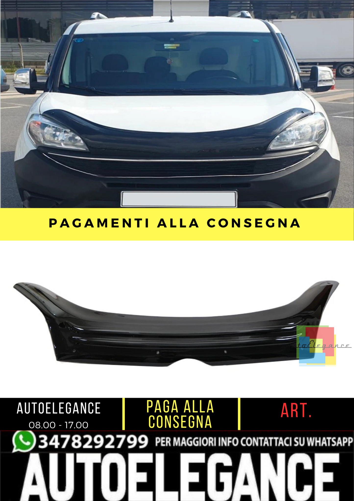 🔥 Protezione cofano adatto per FIAT Doblo 2 Generation Facelift dal 2015-2020🔥