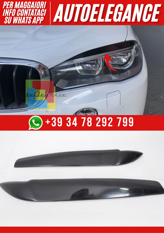❤️Palpebre Fari Anteriori Compatibili con BMW X5 F15 – Look Sportivo Nero❤️