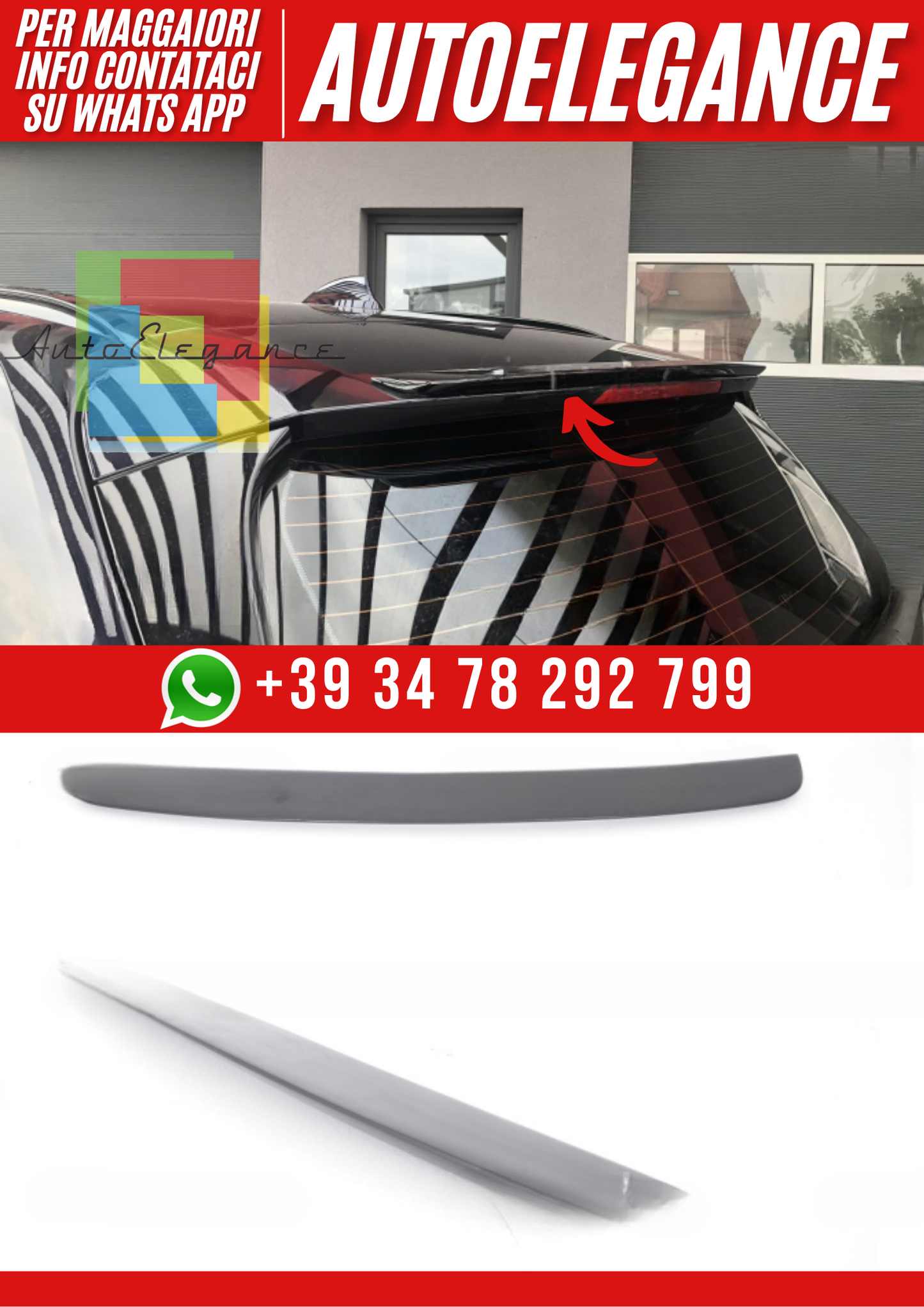 ❤️Spoiler Posteriore Tetto Compatibile con BMW X5 F15 (2013–2018) M Pack❤️