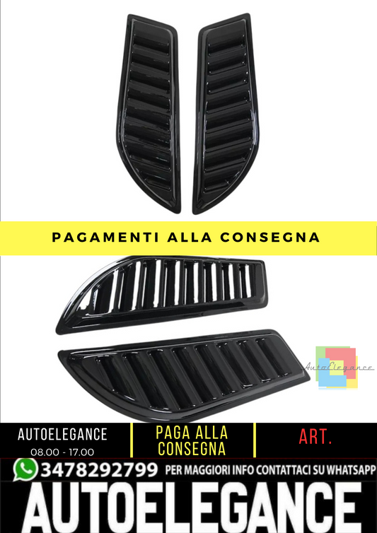 🔥 Pannellodi ventilazione del cofano adatto per Universal Pick Up nero lucido🔥