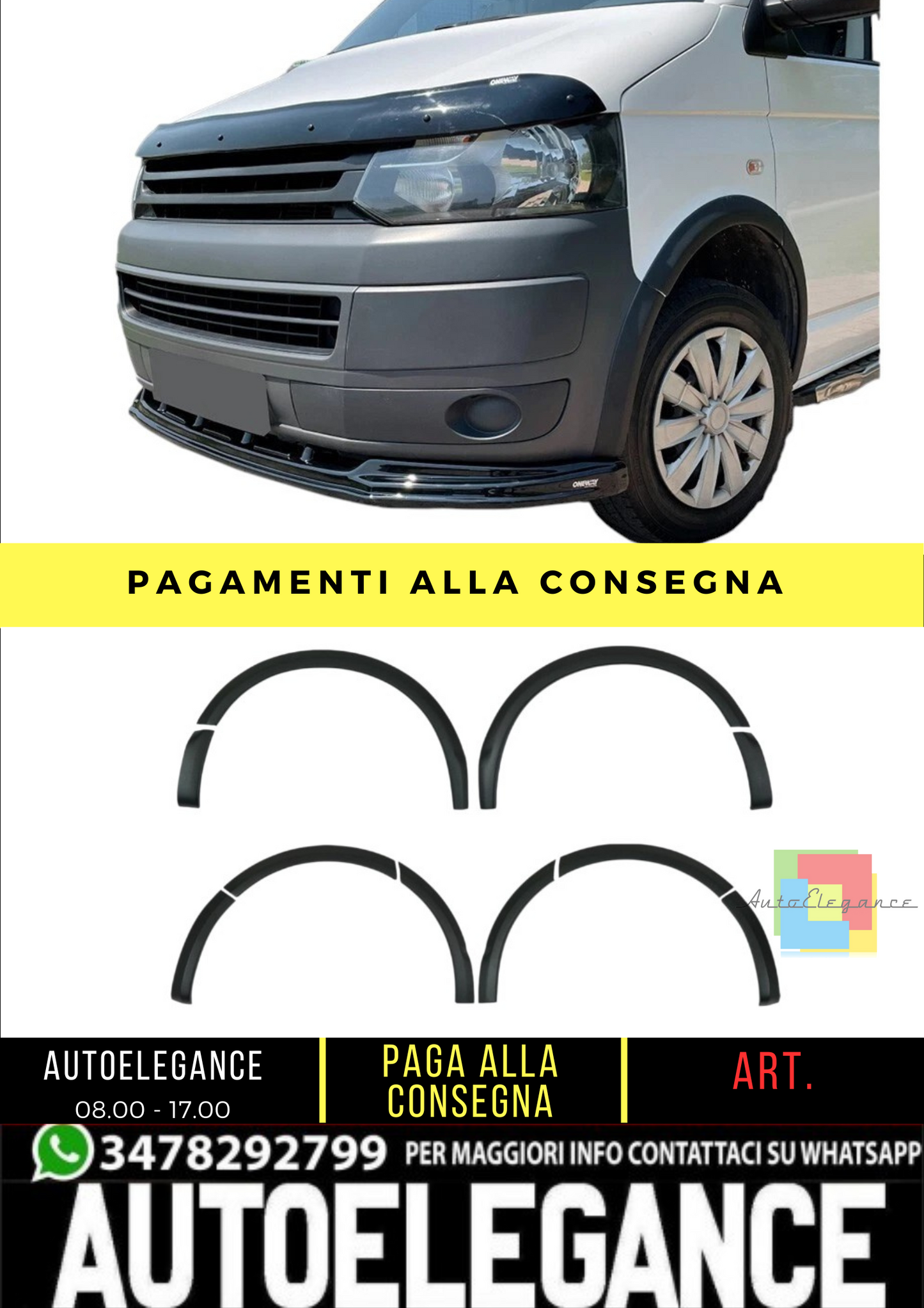 🔥 Protezione passaruota adatto per VW Transporter T5 T5 1 dal 2003 al 2015 🔥