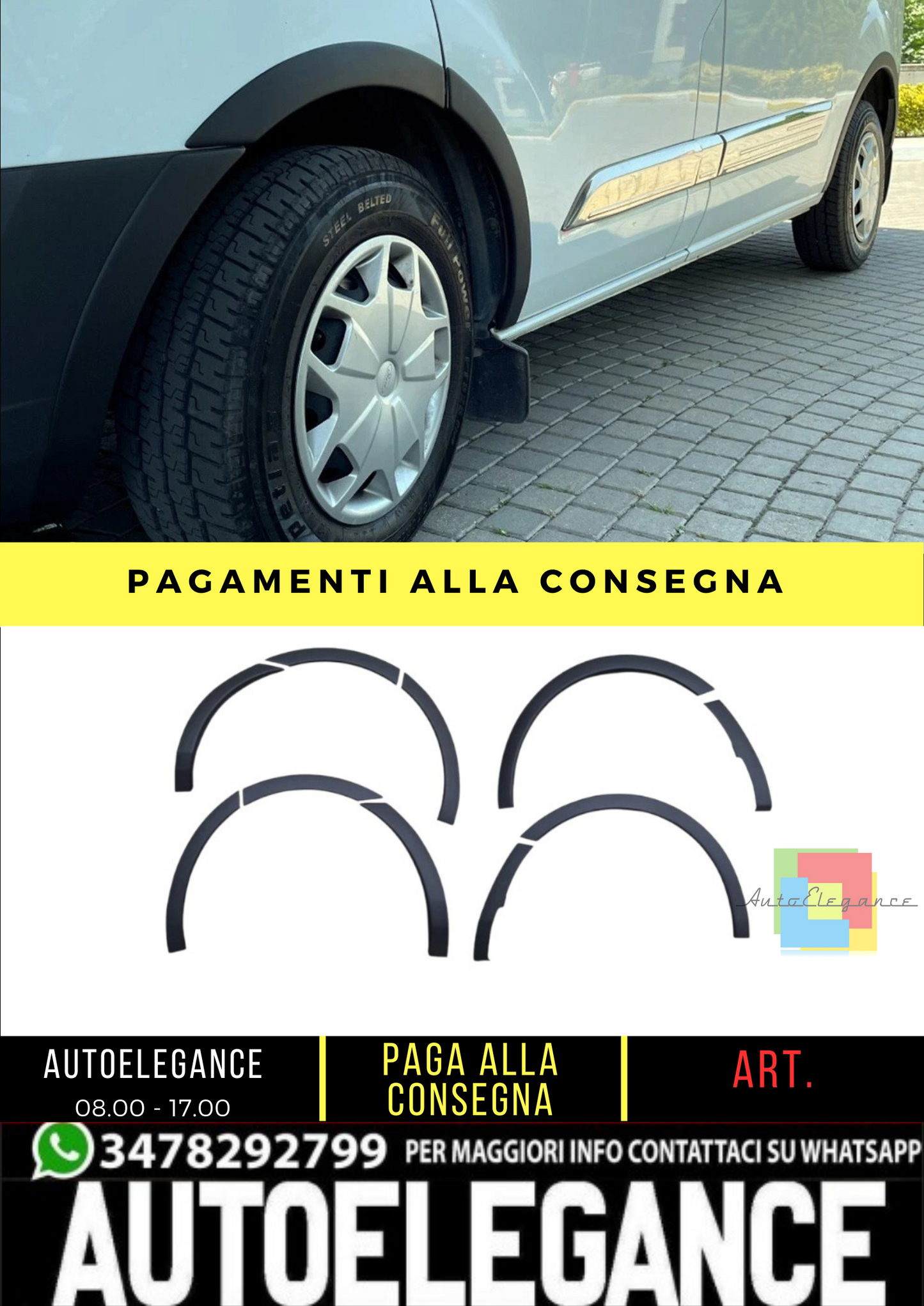 🔥 Strisce di protezione passaruota adatto per FORD Transit MK1 2012-2018 🔥