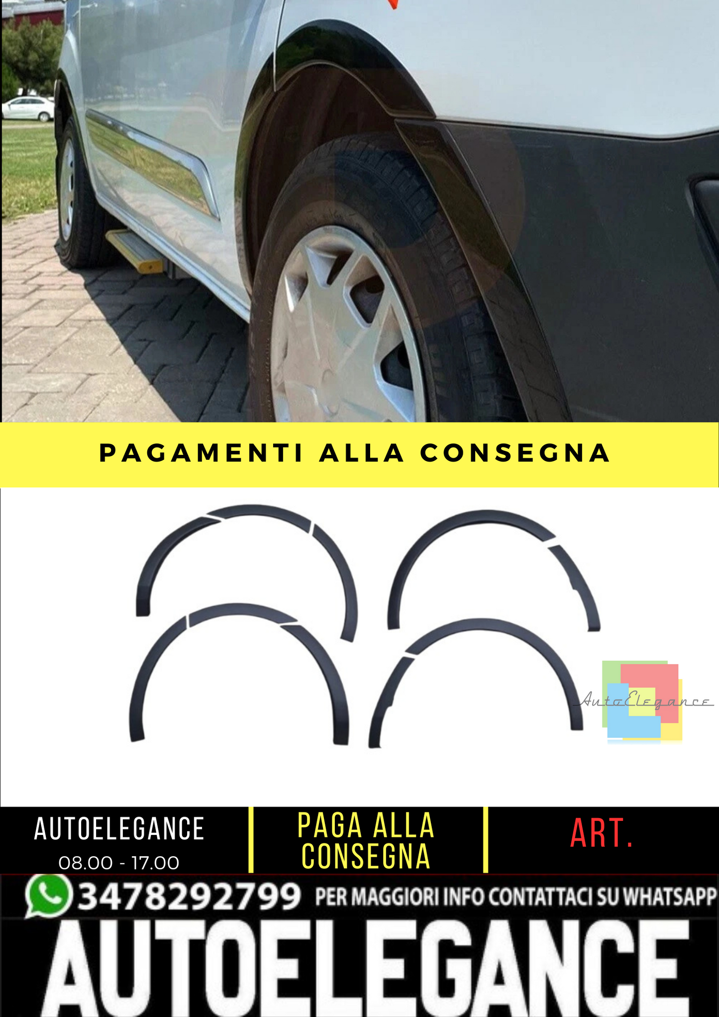 🔥 Strisce di protezione passaruota adatto per FORD Transit MK1 2012-2018 🔥