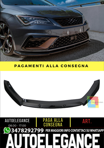 🔥 Spoiler Anteriore adatto per SEAT Leon FR MK3 Facelift dal 2017 al 2019 🔥