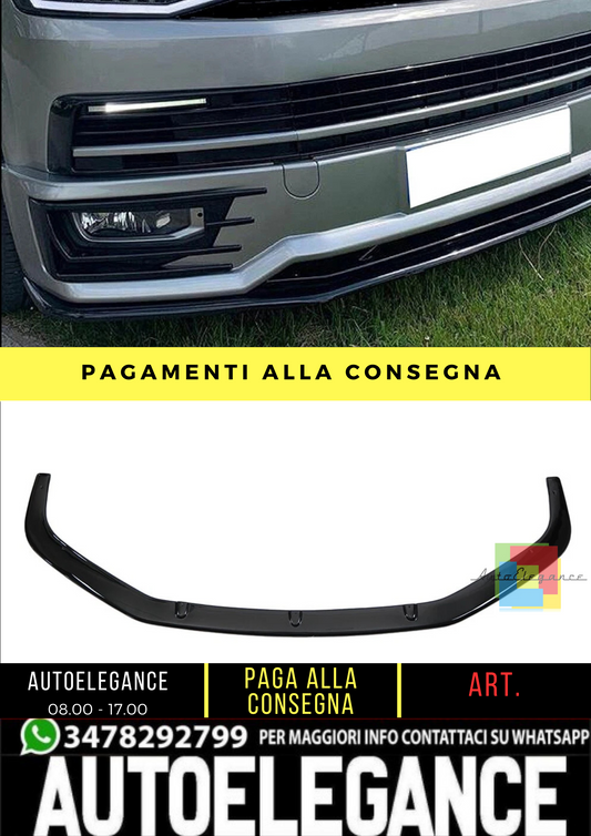 🔥 Spoiler Anteriore adatto per VW Transporter T6 Sportline dal 2015 al 2019 🔥