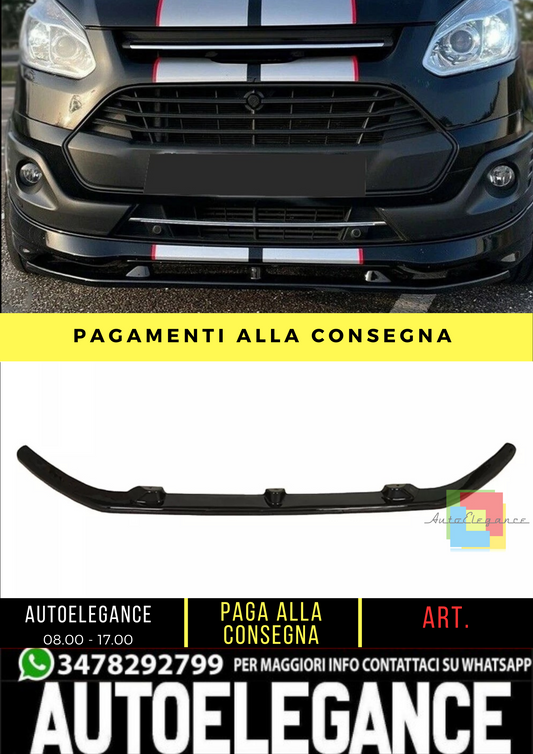 🔥 Spoiler Anteriore adatto per FORD Transit Custom MK1 Sportline dal 2012 🔥
