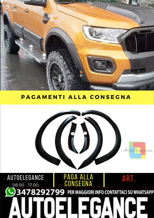 🔥 Protezioni parafango adatto per FORD Ranger T8 dal 2019 al 2022 🔥
